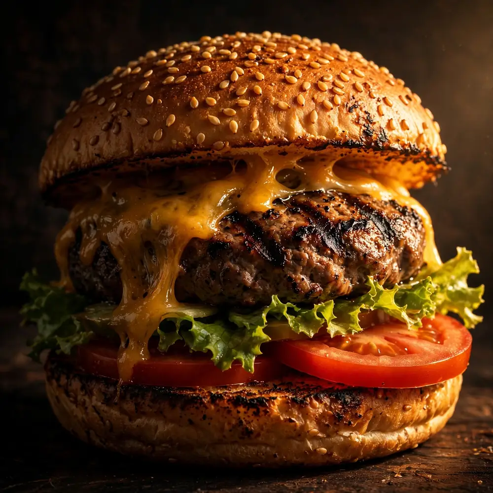 Flame-gegrillter Whopper Burger mit Käse, Salat und Tomate – Burger King Preise 2026